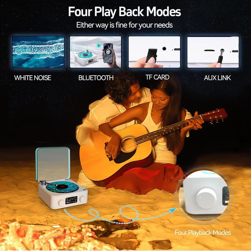 Bluetooth Speaker with Three Ambient Lights,The Waves Player with Adjustable Light and Time for Bedroom,Office,Party,360° Surround Sound