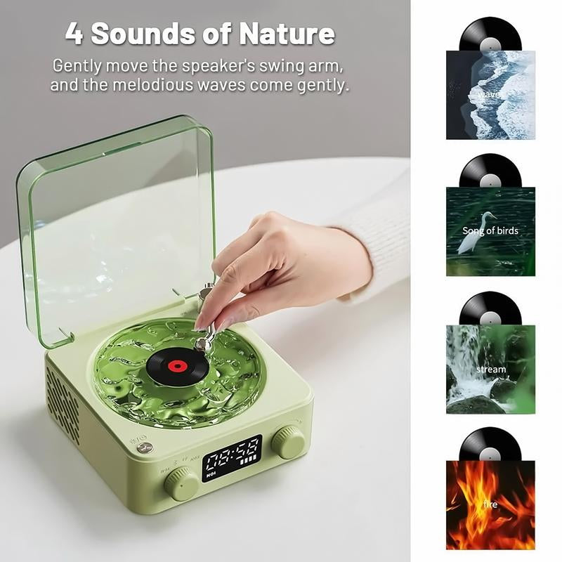 Bluetooth Speaker with Three Ambient Lights,The Waves Player with Adjustable Light and Time for Bedroom,Office,Party,360° Surround Sound