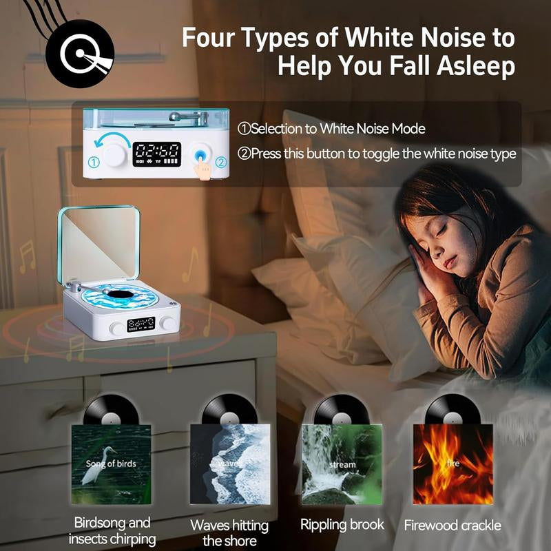 Bluetooth Speaker with Three Ambient Lights,The Waves Player with Adjustable Light and Time for Bedroom,Office,Party,360° Surround Sound