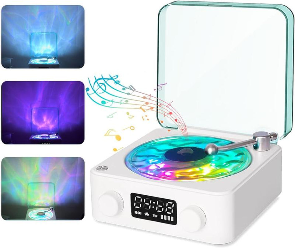 Bluetooth Speaker with Three Ambient Lights,The Waves Player with Adjustable Light and Time for Bedroom,Office,Party,360° Surround Sound