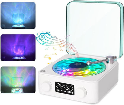 Bluetooth Speaker with Three Ambient Lights,The Waves Player with Adjustable Light and Time for Bedroom,Office,Party,360° Surround Sound